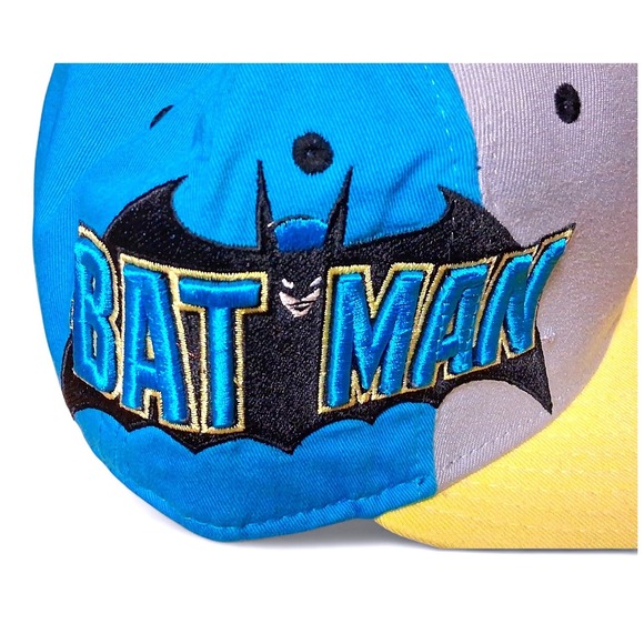 New Era DC Comics Size 7 3/8 Gray Blue Batman Fitted Baseball Cap 59FIFTY - Picture 5 of 7